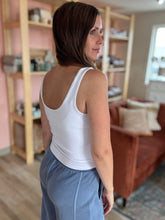 Load image into Gallery viewer, white soft basic scoop tank