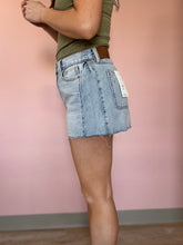 Load image into Gallery viewer, hidden light a-line denim shorts