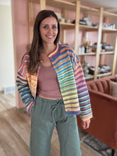 Load image into Gallery viewer, prism stripe button cardi