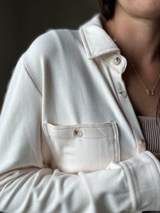 ultra soft ivory button down flannel