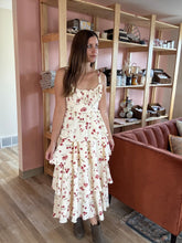 Load image into Gallery viewer, poppy floral tiered dress