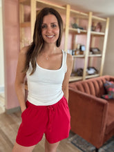 Load image into Gallery viewer, soft cherry pointelle shorts