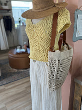 Load image into Gallery viewer, bree cream + tan woven shoulder bag