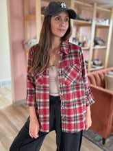 Load image into Gallery viewer, red plaid flannel shirt