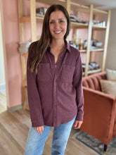 Load image into Gallery viewer, soft burgundy flannel shirt