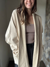 Load image into Gallery viewer, natural french terry oversized cardigan