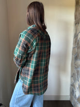 Load image into Gallery viewer, green camp flannel
