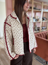 Load image into Gallery viewer, poppy floral quilted jacket