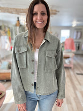 Load image into Gallery viewer, vintage wash sage twill jacket