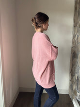 Load image into Gallery viewer, cozy blush oversized henley