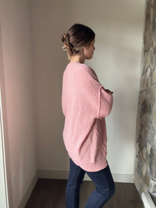 cozy blush oversized henley