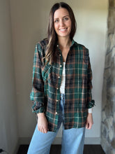Load image into Gallery viewer, green camp flannel