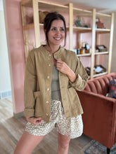 Load image into Gallery viewer, camel cotton denim chore jacket