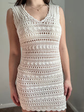 Load image into Gallery viewer, ivory jaz open knit mini dress