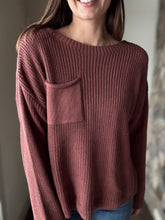 Load image into Gallery viewer, rosy mauve pocket sweater