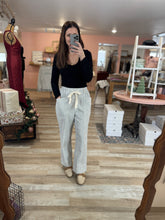 Load image into Gallery viewer, white+grey stripe relaxed pants