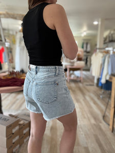 judy blue mineral washed cut-off shorts