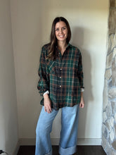 Load image into Gallery viewer, green camp flannel