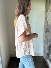 Load image into Gallery viewer, blush short sleeve button down top