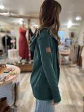 Load image into Gallery viewer, evergreen performance fleece zip sweatshirt