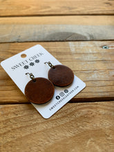 Load image into Gallery viewer, sweet creek classic mini round leather earrings