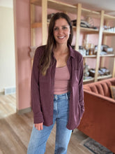 Load image into Gallery viewer, soft burgundy flannel shirt