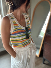 Load image into Gallery viewer, sylvia orange stripe sweater vest