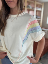 Load image into Gallery viewer, retro rainbow cream top