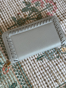 nora whipstitch zip-around wallet | 3 colors