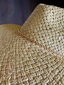 natural basket weave sun hat