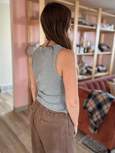 Load image into Gallery viewer, grey henley tank