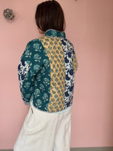 Load image into Gallery viewer, THML blue patchwork quilted jacket