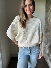 Load image into Gallery viewer, ivory zari sweater knit top