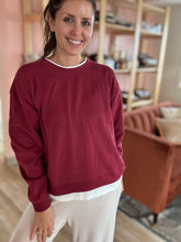 Load image into Gallery viewer, cranberry layered pullover