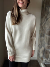 Load image into Gallery viewer, cream soft ribbed tunic sweater