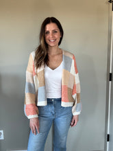 Load image into Gallery viewer, multi check cardigan