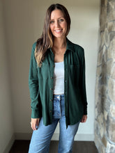 Load image into Gallery viewer, ultra soft hunter green button down flannel
