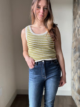 Load image into Gallery viewer, kiwi stripe knit tank