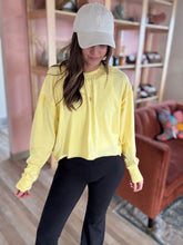 Load image into Gallery viewer, yellow criss-cross long sleeve tee