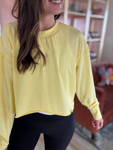 Load image into Gallery viewer, yellow criss-cross long sleeve tee