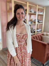 Load image into Gallery viewer, beige cotton cropped cardigan