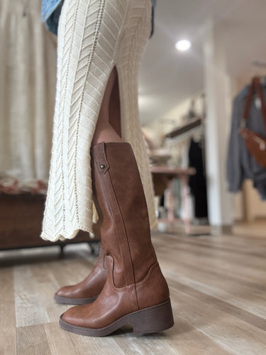 blowfish dark honey tall riding boot