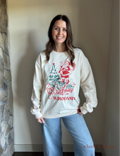 Load image into Gallery viewer, christmas in wisconsin cream sweatshirt