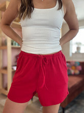 Load image into Gallery viewer, soft cherry pointelle shorts