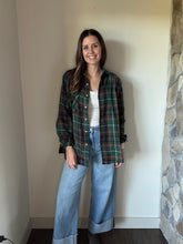 Load image into Gallery viewer, green camp flannel