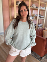 Load image into Gallery viewer, sage soft vintage oversized pullover