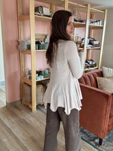Load image into Gallery viewer, char pointelle fit + flare top