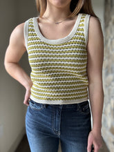 Load image into Gallery viewer, kiwi stripe knit tank