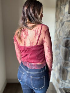 wine lace top