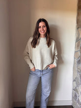 Load image into Gallery viewer, oatmeal ribbed dolman sweater